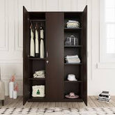 Trueliving 3 Door Fitted Brown wardrobe  in Laminates Finish (1524MM X 609MM X 2438.4MM)